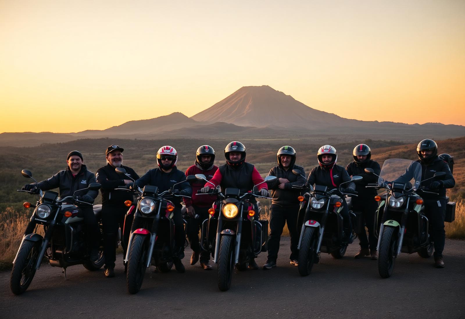 Groupe de motards dans le Morvan